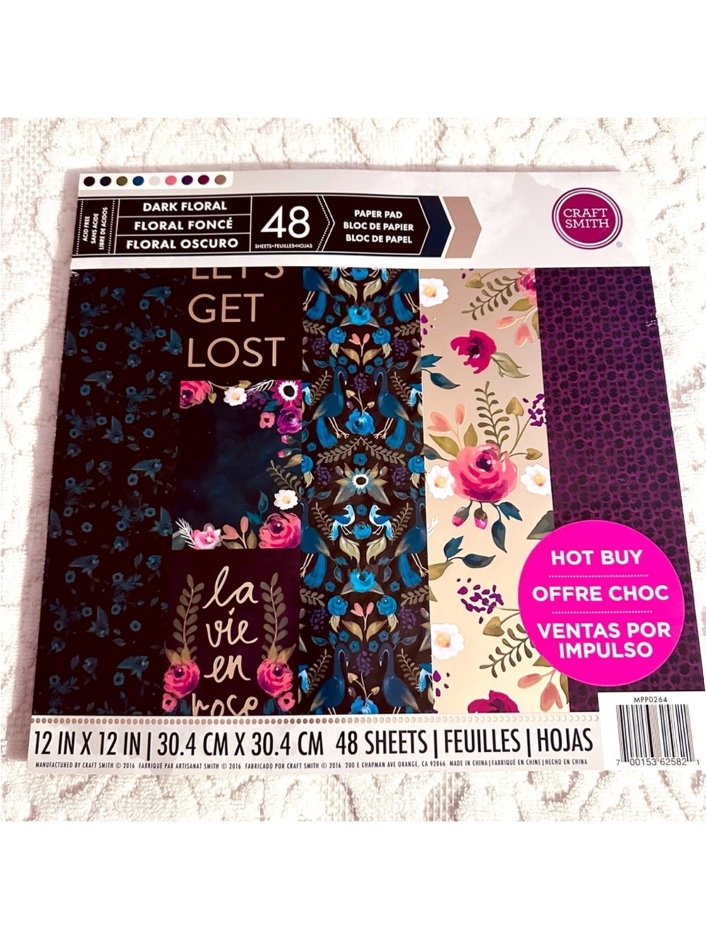 Craft Smith | Paper Pad | Dark Floral